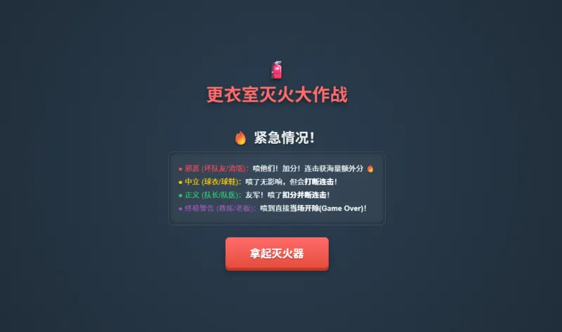 PG电子-更衣室灭火大作战上线！你是合格的“灭火队员”吗？